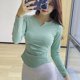 thumbnail image 1 of Cloud Hide-camisetas de Yoga de verano para mujer, Top corto deportivo, camiseta para correr, camisetas de entrenamiento, ropa deportiva de manga corta para Fitness de secado rápido, 1 of 5