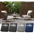 thumbnail image 2 of 4 Pack 100% Waterproof Patio Sofa Cushion Covers, Stretch Outdoor/Indoor Individual Seat Cushion Cover Furniture Protector Sofa Slipcover, Brown, 2 of 7