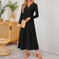 thumbnail image 6 of Cyglowse Spring Long Sleeve Comfortable Loose Maxi Dresses for Women 2026 Elegant Classy Winter Wedding Guest Dress Black L, 6 of 8