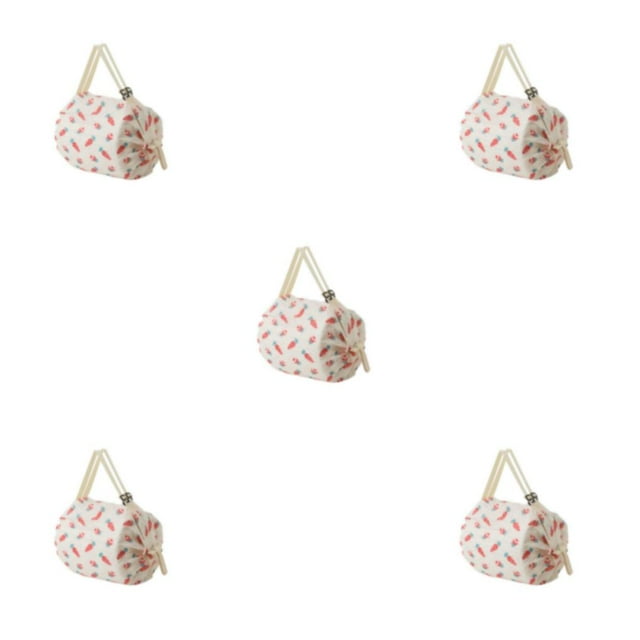 Wweixi Sac de Rangement Réutilisable Pliable Sac de Courses Écologique et Polyvalent pour Voyage Polyester Sacs de Rangement Pliables Sac à Main Carotte 5ensemble