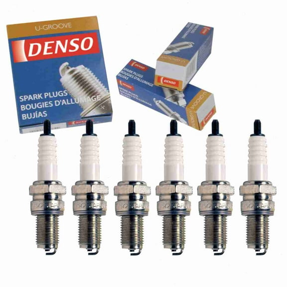 6 pc DENSO 4091 Standard U-Groove Spark Plugs for X22ESR-U Ignition Wire Secondary