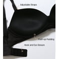 thumbnail image 4 of Exerin Women's Push Up Bra Wireless Comfortable Padded Plunge T-Shirt Bras(Black,36B), 4 of 5
