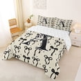 thumbnail image 2 of Manfei Girls Black Letter Monogrammed A Full Size Comforter Sets 3 Pieces,Kids Teens Ribbon Bow Knot Polka Dots Bedding Sets,Super Cozy Room Decor, 2 of 6