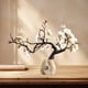 thumbnail image 1 of Adorno de resina para escritorio, artesanía china de Wintersweet, escultura decorativa en rojo, rosa y blanco | Elegante decoración para sala de estar, estudio, vitrina, dormitorio, etc., 1 of 6