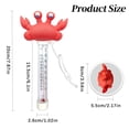 thumbnail image 3 of Floating Pool Thermometer Crab Design Large Display Easy Read Temperature Gauge for Swimming Pool Spa Hot Tub Fish Tank Water Monitoring with Attachment Rope, A Crab Thermometer, 3 of 6