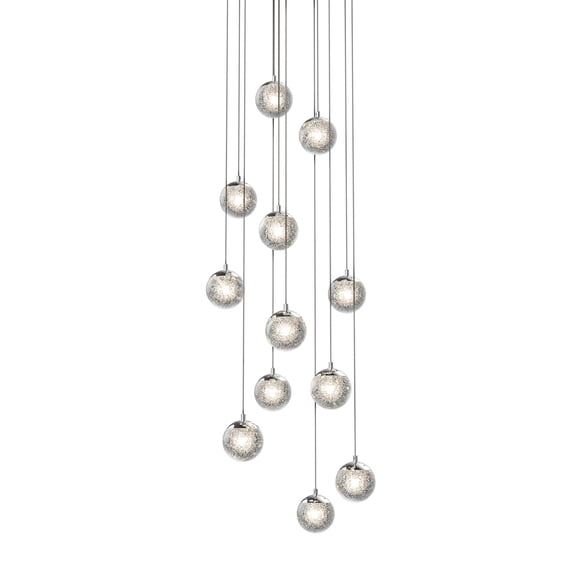 Sonneman 2965.01 Champagne Bubbles 12 Light 17-1/4" Wide Led Multi Light Pendant - Chrome