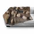 thumbnail image 3 of Baseball Soft Flannel Fleece Throw Blanket, Sports Themed Close up Photo of Bats Balls and Gloves Top Vista, Cozy Plush for Indoor and Outdoor Use, 50" x 70", Brown Pale Brown, by Ambesonne, 3 of 6