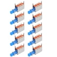 thumbnail image 1 of Interruptor de botón, SPST 3 pines 1 posición auto-bloqueante azul 10 piezas, 1 of 3