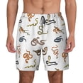 thumbnail image 3 of Uemuo Snake Pattern Mens Swim Trunks Quick Dry Board Shorts with Mesh Lining, Stretch Beach Shorts Quick Dry No-Chafing Board Shorts-Small, 3 of 8
