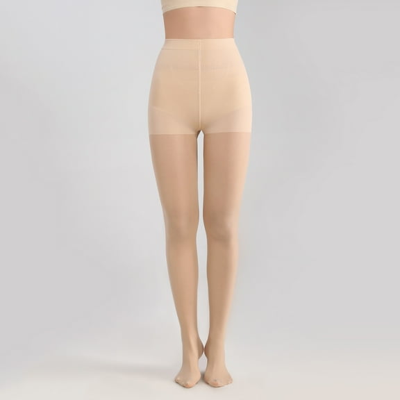 Ovbmpzd Nude Tights for Women Compression Skin Colored Beige Pantyhose Tummy Control Fake Sheer Butt Lifting Leggings Tights for Women