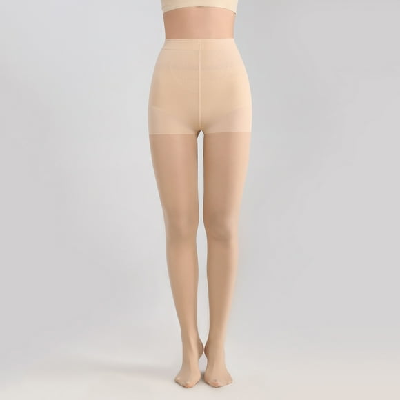 Leggings forrados para mujer, mallas de cintura alta, pantalones translúcidos, pantimedias antideslizantes, medias de seda para mujer