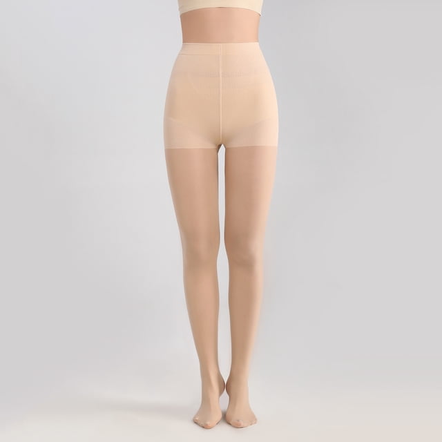 Leggings forrados para mujer, mallas de cintura alta, pantalones translúcidos, pantimedias antideslizantes, medias de seda para mujer