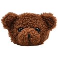 thumbnail image 1 of Bolso bandolera de peluche con forma de oso, bonito y versátil, resistente y suave, para mujer. Marrón, 1 of 9