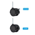 thumbnail image 5 of 2" Swivel Stem Casters Nylon 360 Degree Insert Stem Wheel with Brake, 10 Pack, 5 of 6