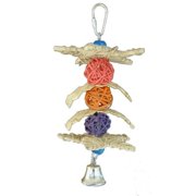 super bird creations 9 by 4-inch stars and balls bird toy, medium