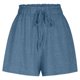 thumbnail image 3 of Pantalones cortos holgados de cintura alta para mujer, cómodos para las vacaciones de verano, con cordón en la cintura y color liso., 3 of 5