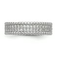 thumbnail image 2 of Sterling Silver Rhodium-Plated Polished Cz 5.0mm Band (Size 6) Made In China qr6732-6, 2 of 2