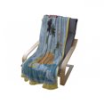 thumbnail image 4 of Aloha Soft Flannel Fleece Throw Blanket, Grungy Effect Vintage Design of an Island with Brunette Long Haired Hawaiian Lady, Cozy Plush for Indoor and Outdoor Use, 60" x 80", Multicolor, by Ambesonne, 4 of 6