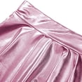 thumbnail image 4 of YUEJUIR Faldas De Mujer Elegantes Women'S Casual Fashion Shiny Metallic Flared Pleated A-Line Mini Skirt Wrap Skirts For Women Casual Skirt (Pink,XL), 4 of 5