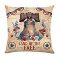 thumbnail image 2 of Boovnll 4th of July Pillow Covers 18x18 Inch Red White Blue Linen Patriotic Pillow Covers for Independence Day Memorial Day Home Sofa Couch Bed Decor, 4th of July Decorations, 2 of 5