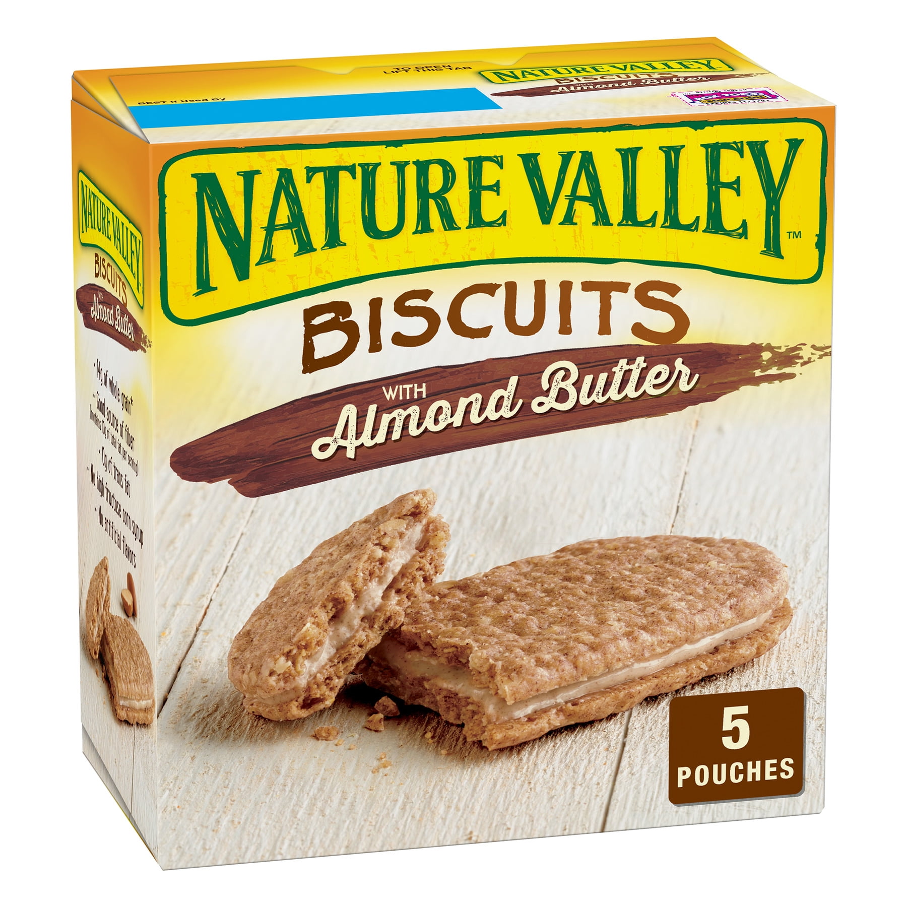 Nature Valley Breakfast Biscuits, Almond Butter, 5 Pack