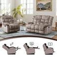thumbnail image 2 of Bonzy Home Manual Reclining Chair Double Recliner Loveseat Sofa Set Adjustable Backrest Living Room Sets, 2 of 7