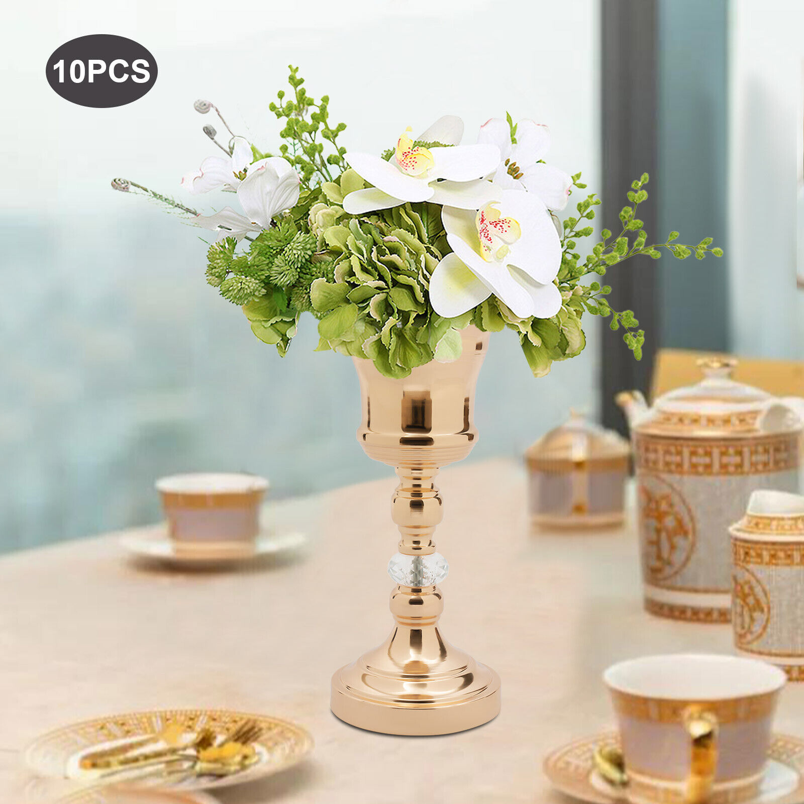 10Pcs 12.6in Tall Flower Vases for Dining Room Table, Wedding