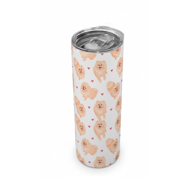 Termo de 590 ml con diseño cute de perros pomeranian