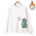 thumbnail image 3 of Sudadera con capucha y cuello redondo a juego con estampado de dinosaurio y monstruo bonito para pareja, para novio, novia, otoño e invierno, personalizada, 3 of 5