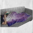 thumbnail image 5 of Landscape Soft Flannel Fleece Throw Blanket, Dramatic Sky with Sun and Heavy Clouds Majestic Sun Rays Picture, Cozy Plush for Indoor and Outdoor Use, 70" x 90", Purple and White, by Ambesonne, 5 of 5