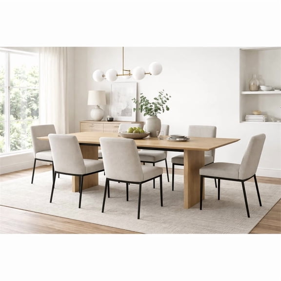 Brad 94" Wide Oak Dining Table - Large Dining Table for 8 to 10 People