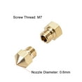 thumbnail image 3 of Boquilla de impresora 3D de 0.6mm, adecuada para cabezal de extrusión MK10, para filamento de 1.75mm, latón, 5 piezas, 3 of 4