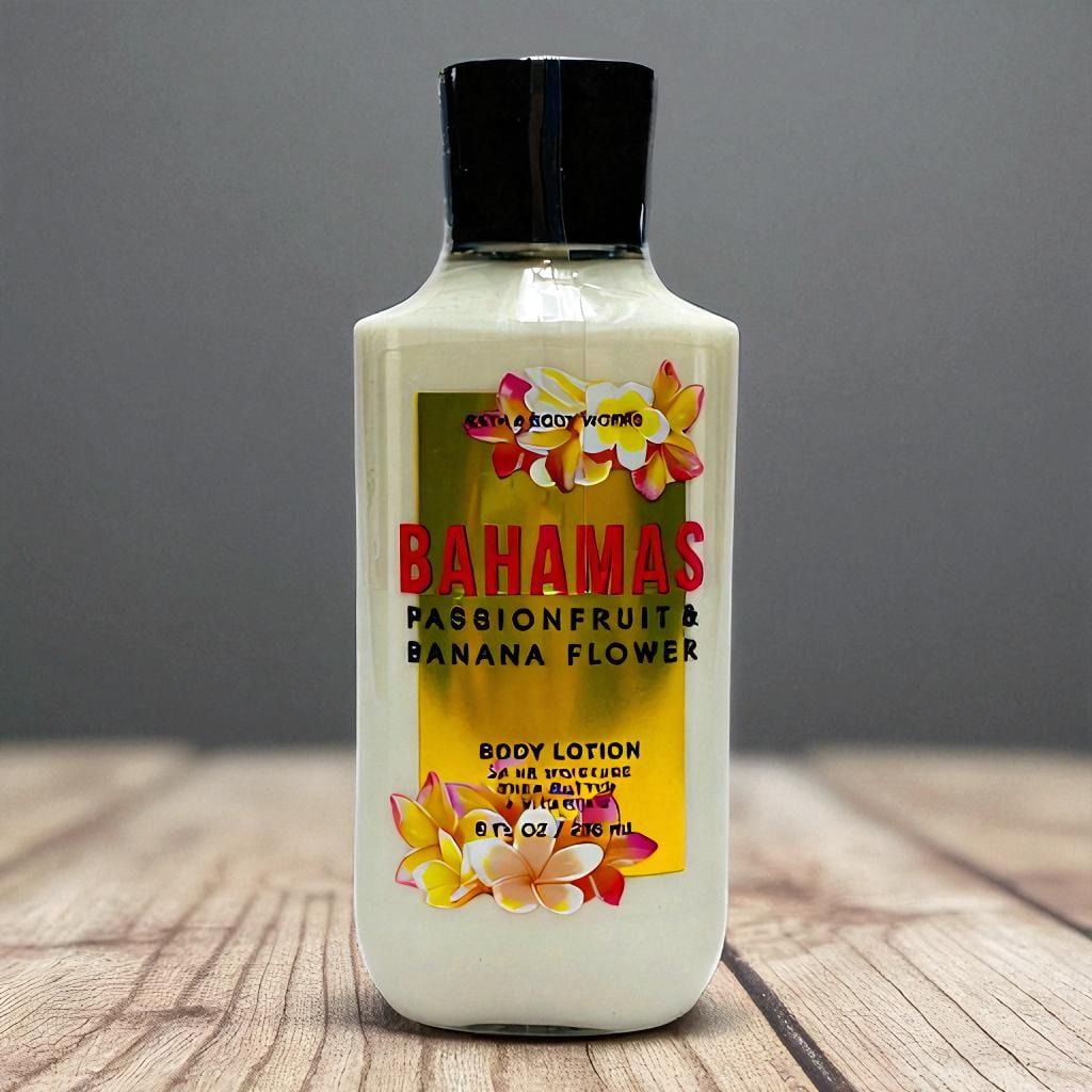 Bath and Body Works Bahamas Passionfruit & Banana Flower Body Lotion Shea Butter + Vitamin E (8 FL OZ / 236 mL)