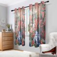 thumbnail image 2 of Yayeee Window Curtains Light Filtering 63"x42" Grommet Panel Pair Home Living Room Decor, Red Vibrant Flowers, 2 of 7