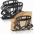 thumbnail image 1 of 2 Pcs Coffee Filter Holder Metal Coffee Paper Stand Coffee Paper Storage Rack Coffee Paper Storage Container Dispenser Table Napkin Holder for Restaur, 1 of 5