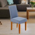 thumbnail image 3 of para Sillas con Respaldo Alto Funda de Asiento Extraíble Y Estirable Funda de Silla de Comedor Lavable Suave de Color para Bodas Hogar C Azul grisáceo Yotijar Funda de color sólido, 3 of 8