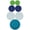 Lawn Green, Blue, Muddy Aqua, Adriatic Blue, variant on Pyrex (2) 7202-PC 1-Cup Plum Purple, (2) 7200-PC 2-Cup Cadet Blue, (2) 7201-PC 4-Cup Loring Pink, and (1) 7402-PC 6/7-Cup Green Round BPA-free Plastic Lids