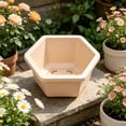 thumbnail image 5 of Hexagon Planter Pot Thickened Modern Plastic Flower Container with Drainage Hole for Indoor Outdoor Balcony Garden Home, 5 of 6
