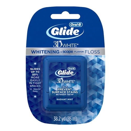 OralB Glide 3D White Whitening Plus Scope Dental Floss, Radiant Mint