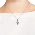 thumbnail image 5 of Night Owl Branch Clear Cubic Zirconia Moon .925 Silver Pendant Necklace, 5 of 6