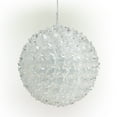 thumbnail image 4 of Alpine Corporation 18" Round Hanging Holiday Ornament with Twinkling LED Lights, White, 4 of 12