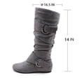 thumbnail image 3 of GJPBGK Women’s Boots Knee High Slouchy Boots Suede Faux Fur Lined Side Zipper Buckle Winter Fashion Boots, 3 of 9