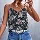 thumbnail image 2 of Moda mujer verano Casual cuello en V estampado bohemio sin mangas Tops Sling chaleco Pompotops lopia998640, 2 of 9