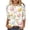 06-Pink, variant on Casual 3/4 Sleeve T-Shirts for Women Crewneck Cute Easter Bunny Print Loose Fit Plus Size Basic Tee Top
