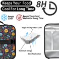 thumbnail image 4 of Daisy Pioneer Flower and Sunflowers Insulated Lunch Bag with Shoulder Strap and Bottle Holder,Bento School Lunch Bag Box,11x9.5x3.5 Inches, 4 of 5