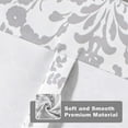 thumbnail image 4 of DriftAway Samantha Tie Up Curtain Floral Damask Pattern Room Darkening Thermal Insulated Adjustable Balloon Curtain Shade for Small Window Rod Pocket 1 Panel 31 Inch by 47 Inch Gray, 4 of 6