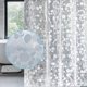 thumbnail image 1 of Cortina de ducha de piedra de cristal de 180 x 180 cm, cortina de baño semitransparente impermeable y resistente al moho de Peva con ganchos para cortinas, 1 of 5
