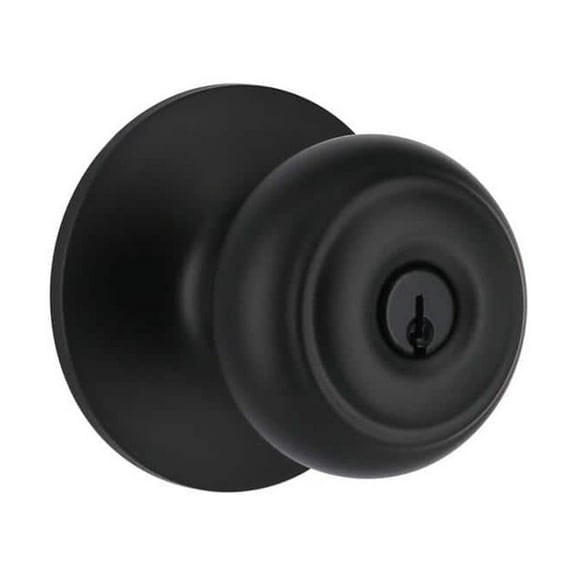 Defiant Hartford Keyed Entry Door Knob, EZ Fit Latch, Matte Black Finish