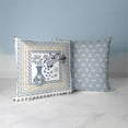 thumbnail image 4 of Birdsong Bouquet Vase Throw Pillow with Removable Cover in Beige 16x16, 4 of 6