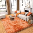 thumbnail image 2 of Socofuz Indoor Fluffy Rug,5x7 Tie-dye Orange Fuzzy Non-Slip Carpets for Living Room Bedroom Home Decor, 2 of 7